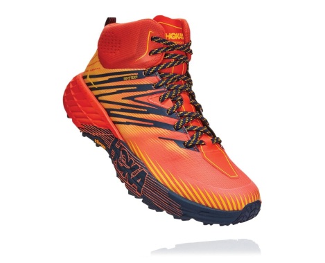 Turistické Topánky Hoka One One Speedgoat Mid GORE-TEX 2 Panske Červené / Zlate (69JYLVGNR)